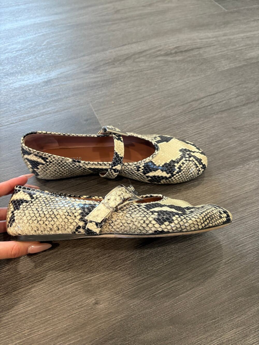 Paris Texas Python Skin Ballet Flats Size 38